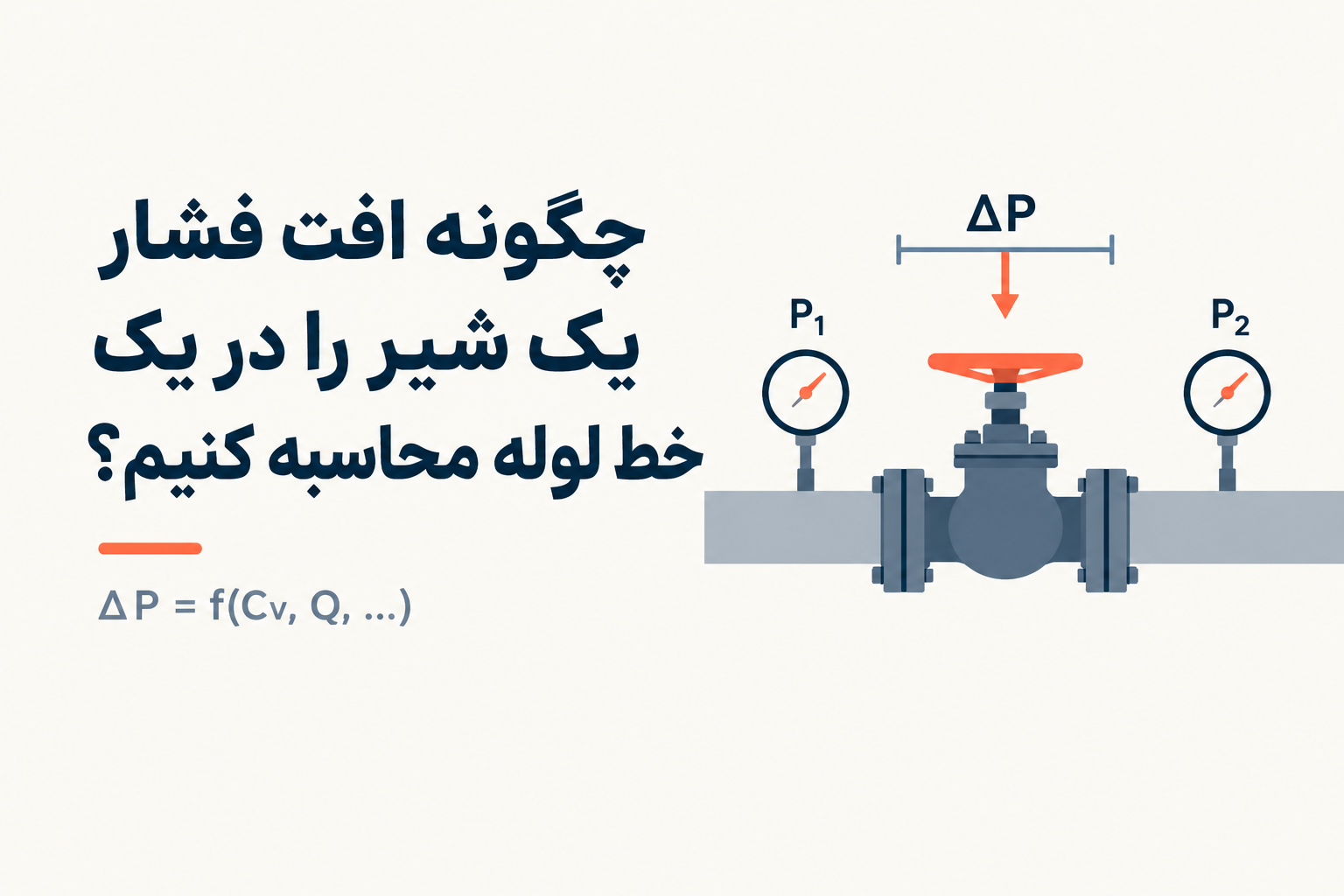 چگونه افت فشار یک شیر را در یک خط لوله محاسبه کنیم؟